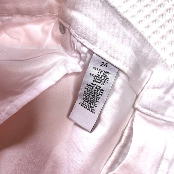 Celebrity Pink Retro Relaxed Crop Jeans 24 White NWT Denim Mid Rise Stretch - Picture 7 of 7